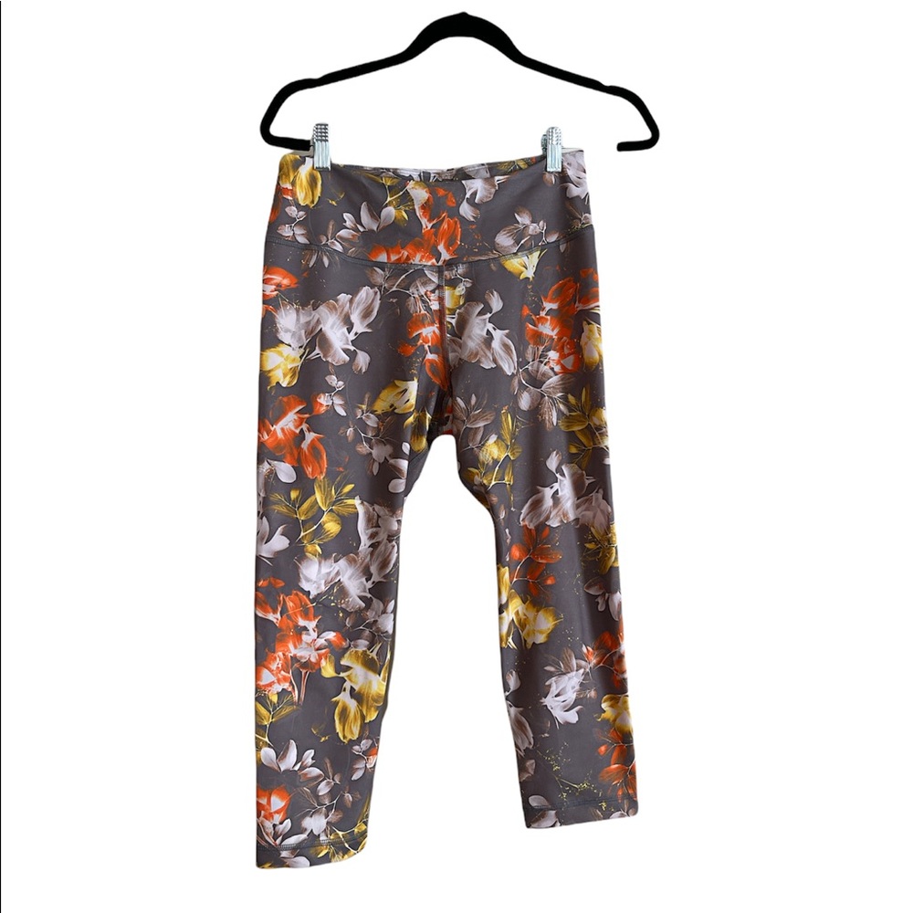 Yoga smoga leggings orange yellow and gray